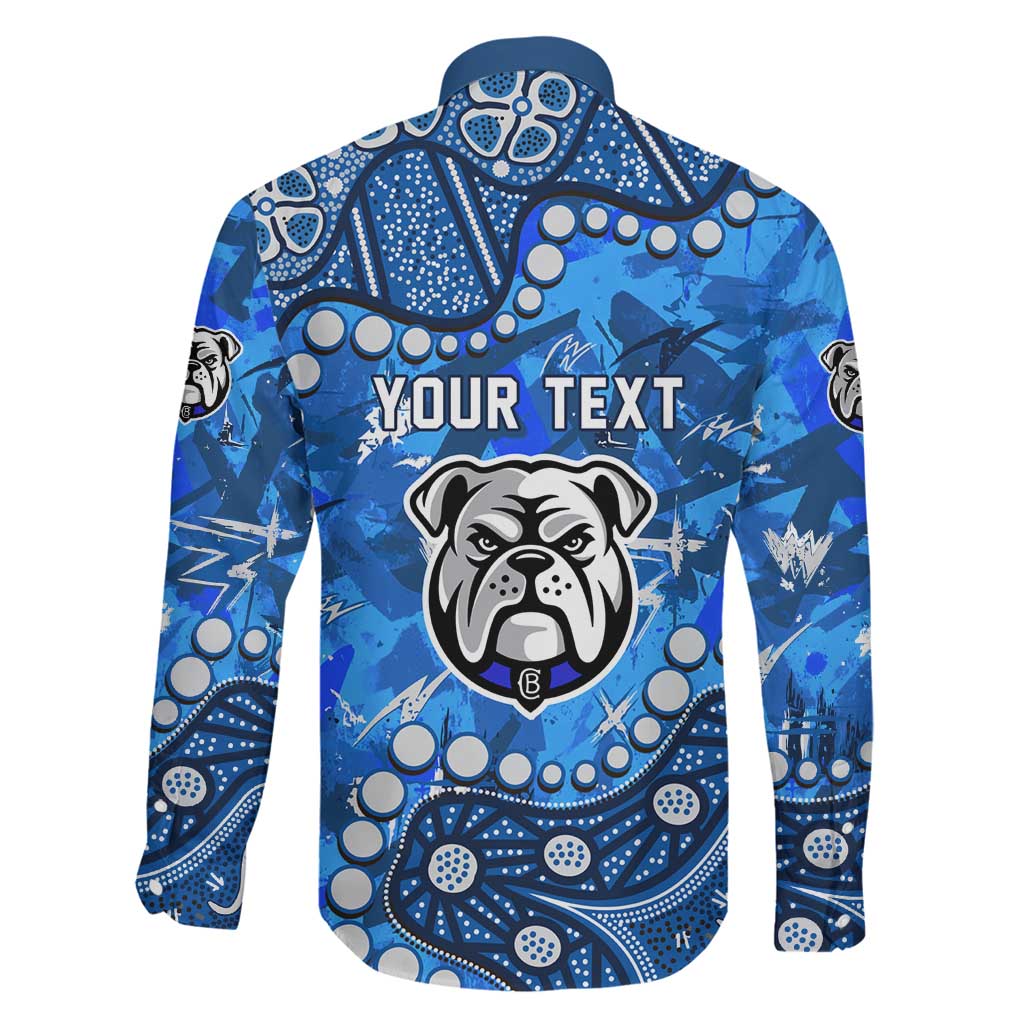 Personalized Canterbury-Bankstown Bulldogs Family Matching Summer Maxi Dress and Hawaiian Shirt Aboriginal Pattern with Graffiti Style Design