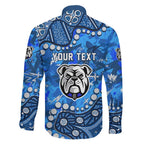 Personalized Canterbury-Bankstown Bulldogs Family Matching Tank Maxi Dress and Hawaiian Shirt Aboriginal Pattern with Graffiti Style Design