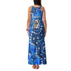 Personalized Canterbury-Bankstown Bulldogs Family Matching Tank Maxi Dress and Hawaiian Shirt Aboriginal Pattern with Graffiti Style Design