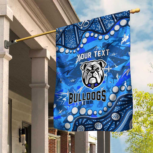 Personalized Canterbury-Bankstown Bulldogs Garden Flag Aboriginal Pattern with Graffiti Style Design