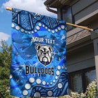 Personalized Canterbury-Bankstown Bulldogs Garden Flag Aboriginal Pattern with Graffiti Style Design