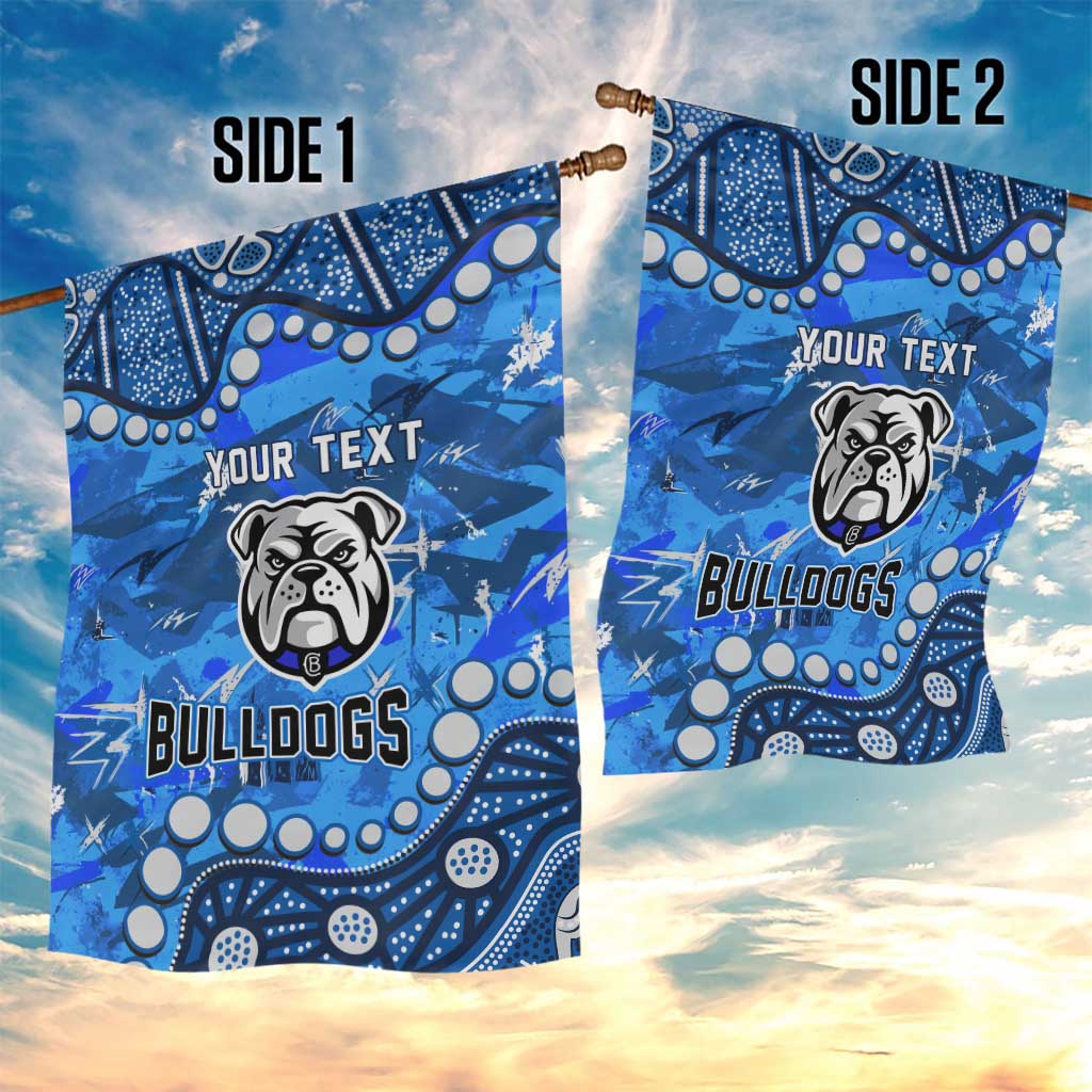 Personalized Canterbury-Bankstown Bulldogs Garden Flag Aboriginal Pattern with Graffiti Style Design