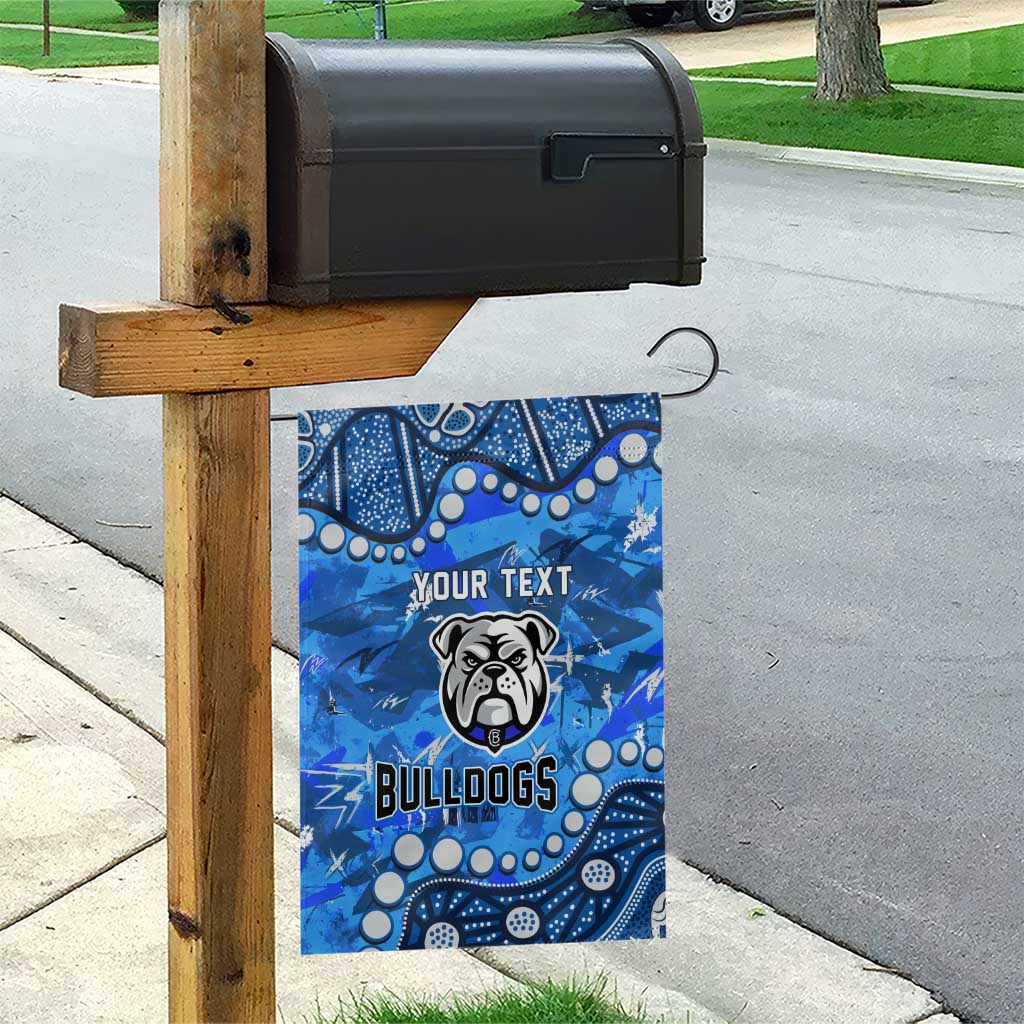 Personalized Canterbury-Bankstown Bulldogs Garden Flag Aboriginal Pattern with Graffiti Style Design