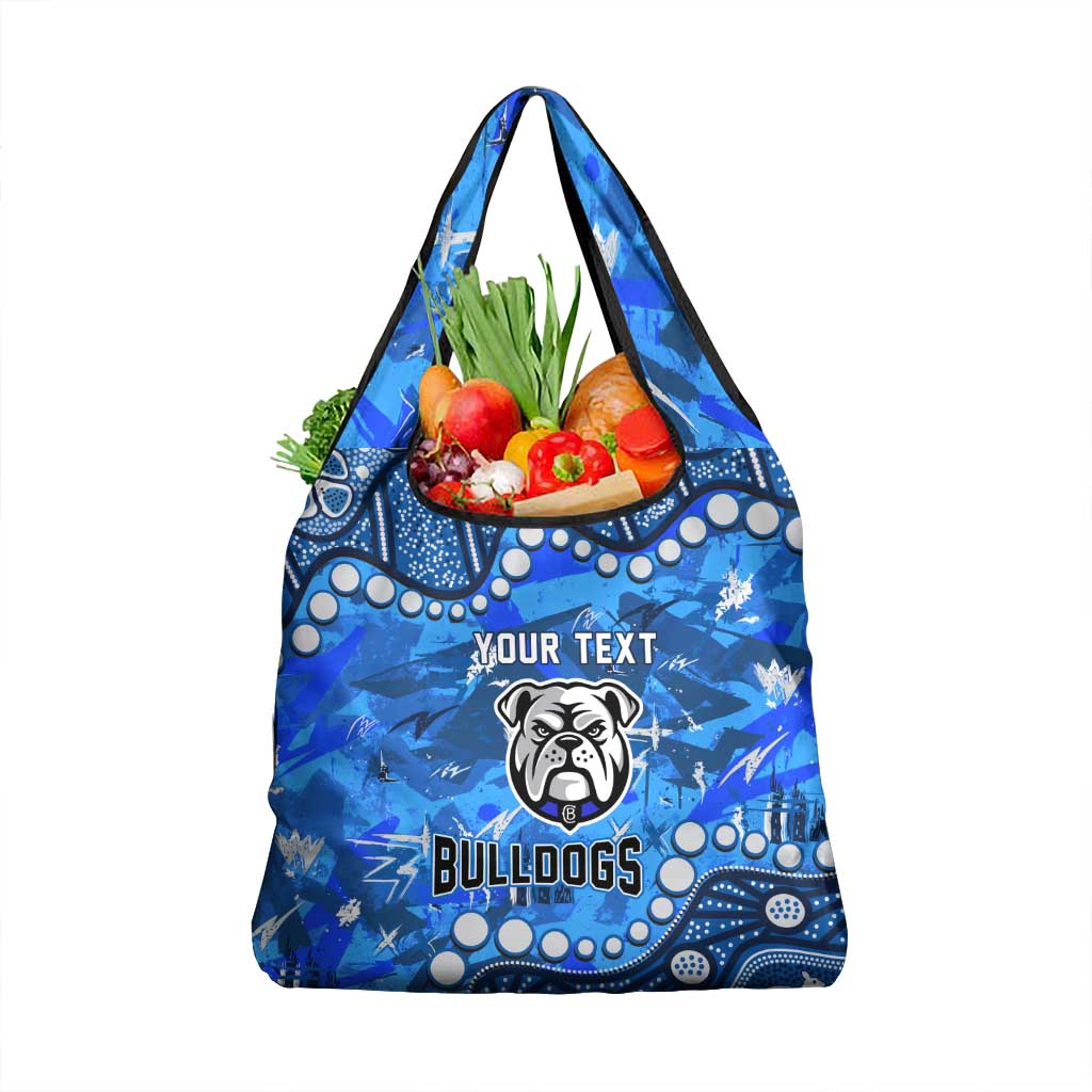 Personalized Canterbury-Bankstown Bulldogs Grocery Bag Aboriginal Pattern with Graffiti Style Design