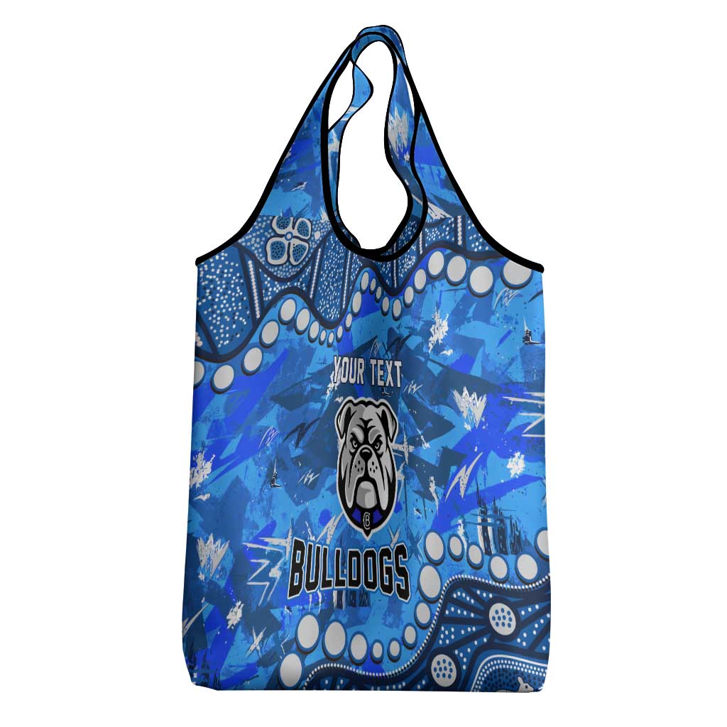 Personalized Canterbury-Bankstown Bulldogs Grocery Bag Aboriginal Pattern with Graffiti Style Design