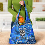 Personalized Canterbury-Bankstown Bulldogs Grocery Bag Aboriginal Pattern with Graffiti Style Design