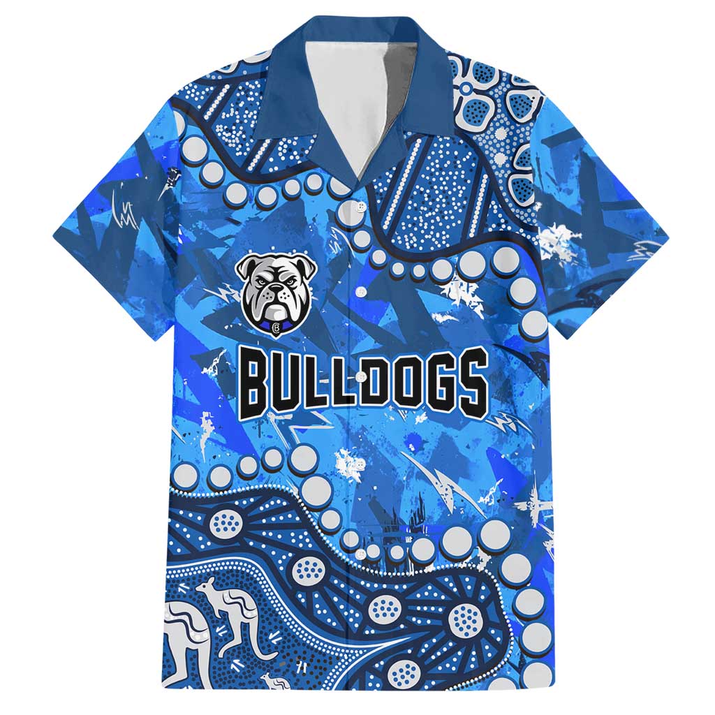 Personalized Canterbury-Bankstown Bulldogs Hawaiian Shirt Aboriginal Pattern with Graffiti Style Design