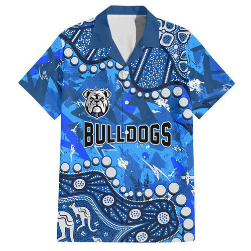 Personalized Canterbury-Bankstown Bulldogs Hawaiian Shirt Aboriginal Pattern with Graffiti Style Design