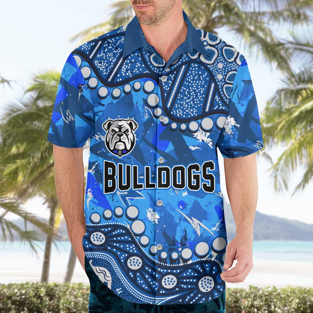 Personalized Canterbury-Bankstown Bulldogs Hawaiian Shirt Aboriginal Pattern with Graffiti Style Design
