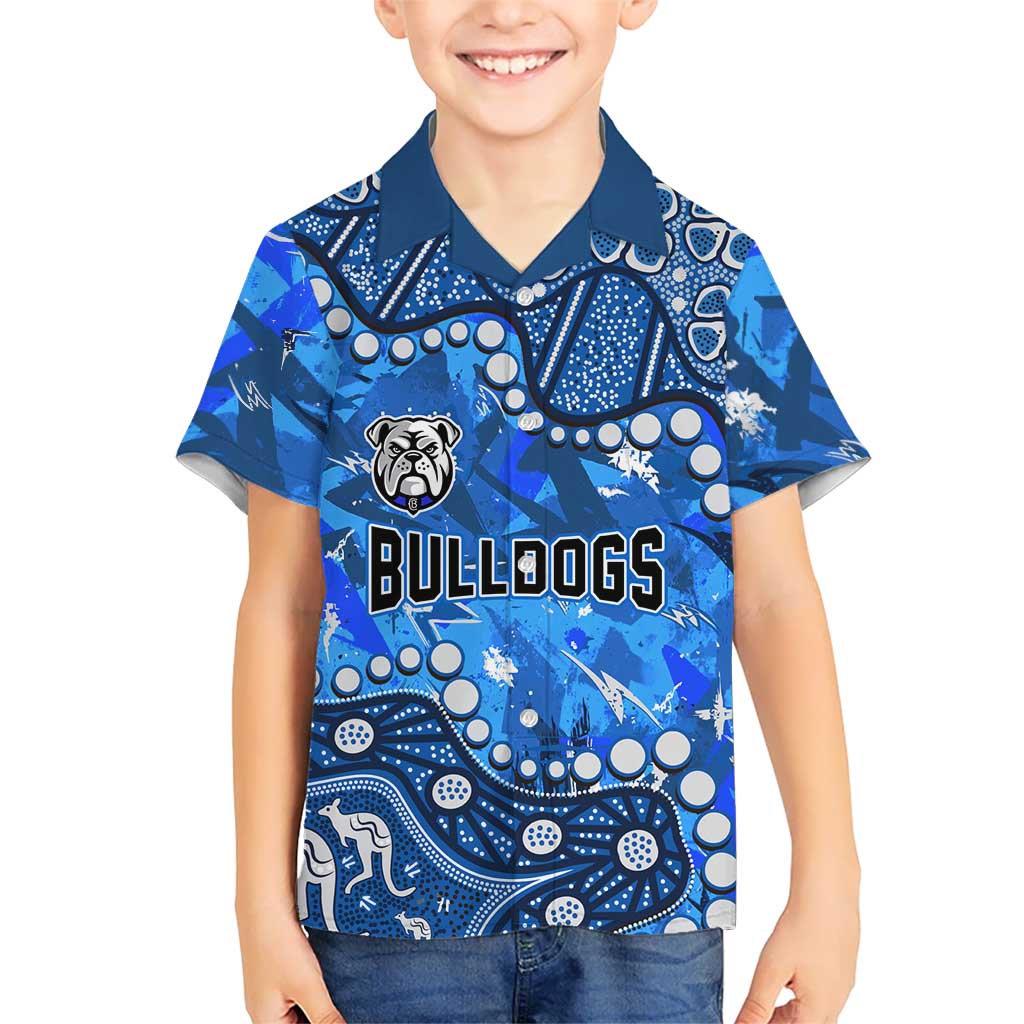 Personalized Canterbury-Bankstown Bulldogs Hawaiian Shirt Aboriginal Pattern with Graffiti Style Design