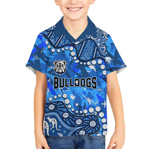 Personalized Canterbury-Bankstown Bulldogs Hawaiian Shirt Aboriginal Pattern with Graffiti Style Design