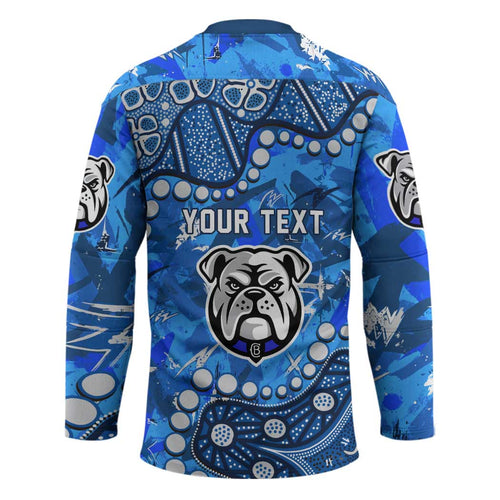 Personalized Canterbury-Bankstown Bulldogs Hockey Jersey Aboriginal Pattern with Graffiti Style Design