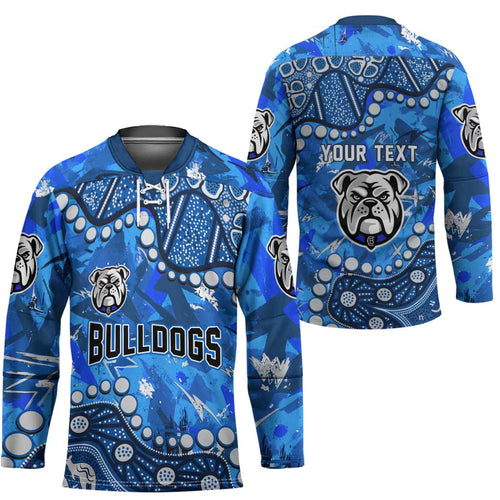 Personalized Canterbury-Bankstown Bulldogs Hockey Jersey Aboriginal Pattern with Graffiti Style Design