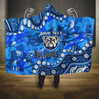 Personalized Canterbury-Bankstown Bulldogs Hooded Blanket Aboriginal Pattern with Graffiti Style Design