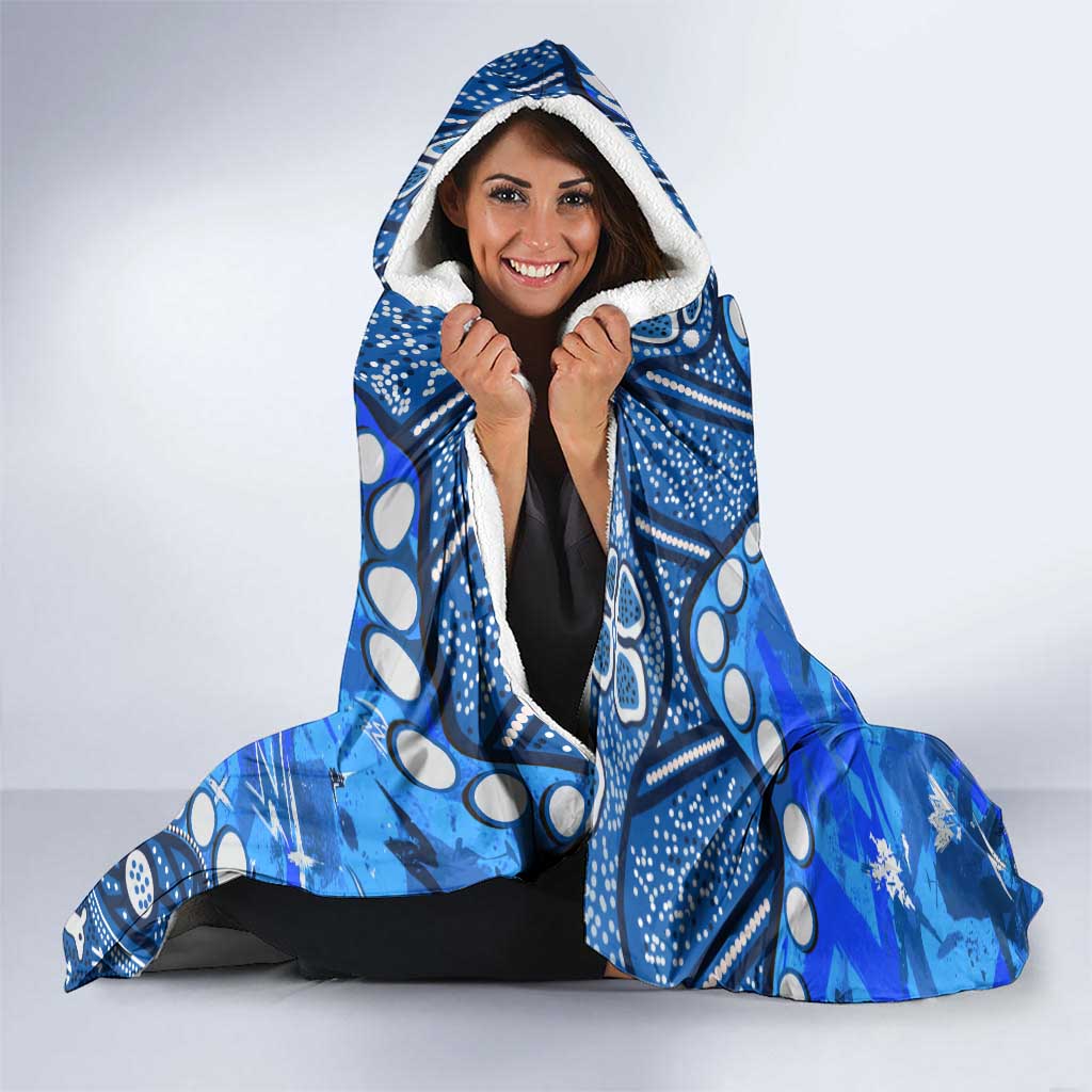 Personalized Canterbury-Bankstown Bulldogs Hooded Blanket Aboriginal Pattern with Graffiti Style Design
