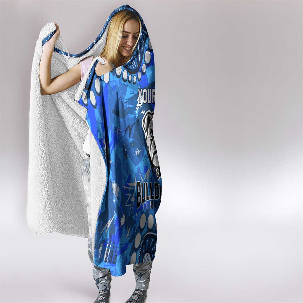 Personalized Canterbury-Bankstown Bulldogs Hooded Blanket Aboriginal Pattern with Graffiti Style Design