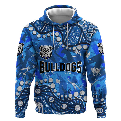 Personalized Canterbury-Bankstown Bulldogs Hoodie Aboriginal Pattern with Graffiti Style Design