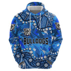 Personalized Canterbury-Bankstown Bulldogs Hoodie Aboriginal Pattern with Graffiti Style Design