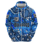 Personalized Canterbury-Bankstown Bulldogs Hoodie Aboriginal Pattern with Graffiti Style Design