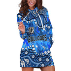 Personalized Canterbury-Bankstown Bulldogs Hoodie Dress Aboriginal Pattern with Graffiti Style Design