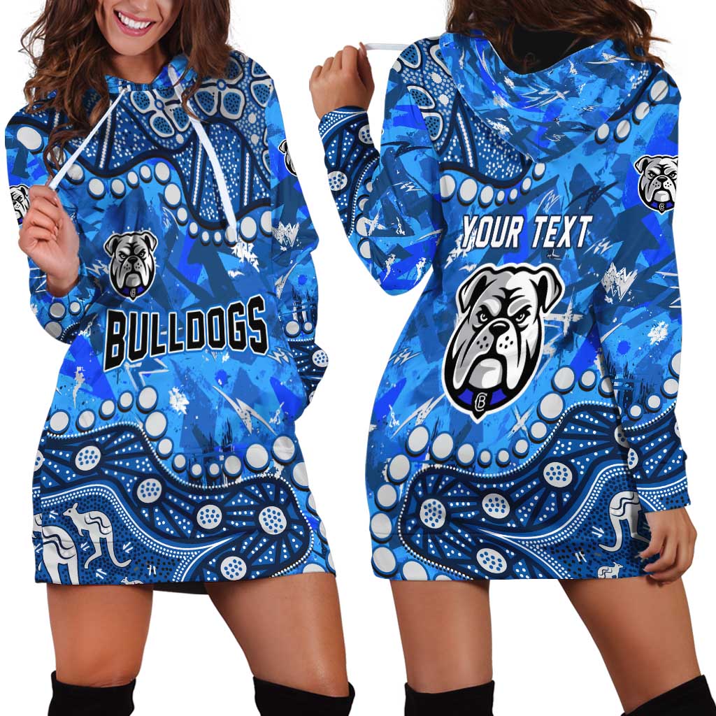 Personalized Canterbury-Bankstown Bulldogs Hoodie Dress Aboriginal Pattern with Graffiti Style Design
