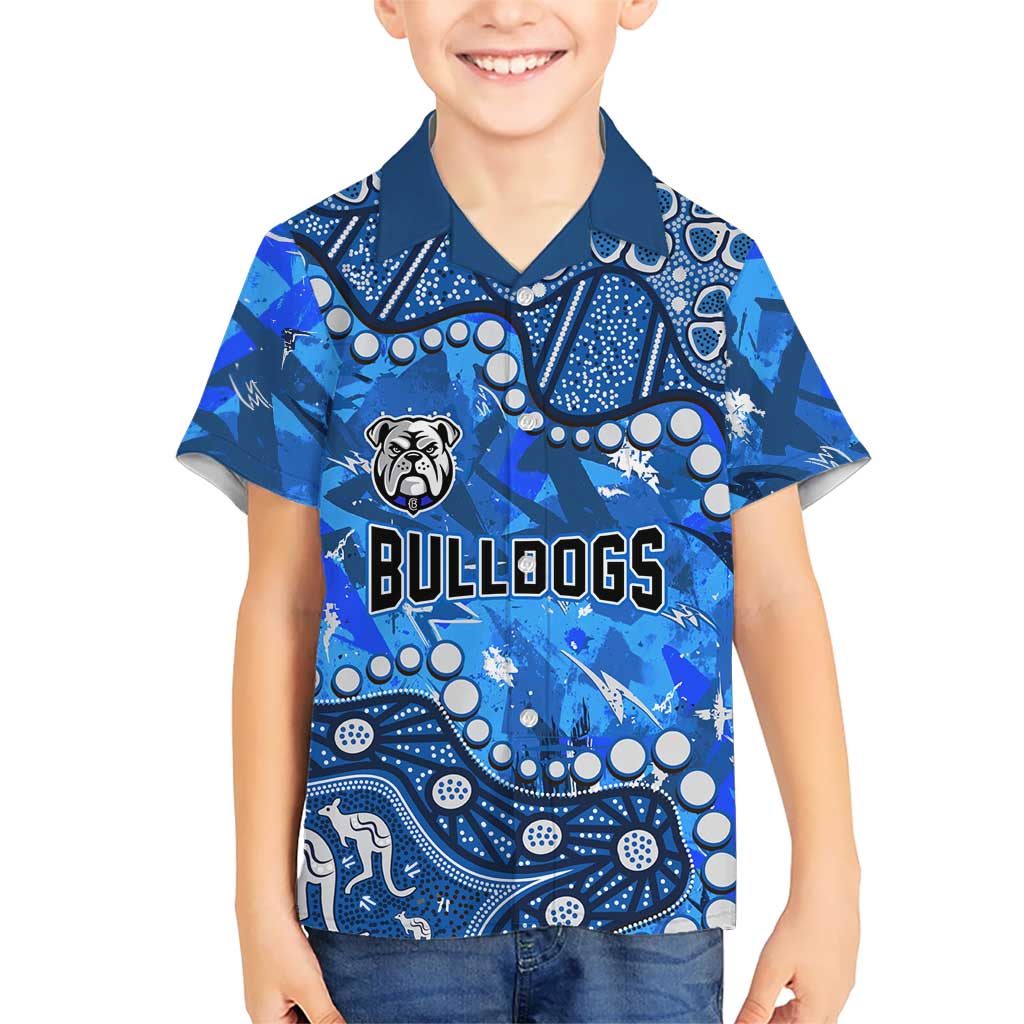 Personalized Canterbury-Bankstown Bulldogs Kid Hawaiian Shirt Aboriginal Pattern with Graffiti Style Design
