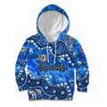 Personalized Canterbury-Bankstown Bulldogs Kid Hoodie Aboriginal Pattern with Graffiti Style Design