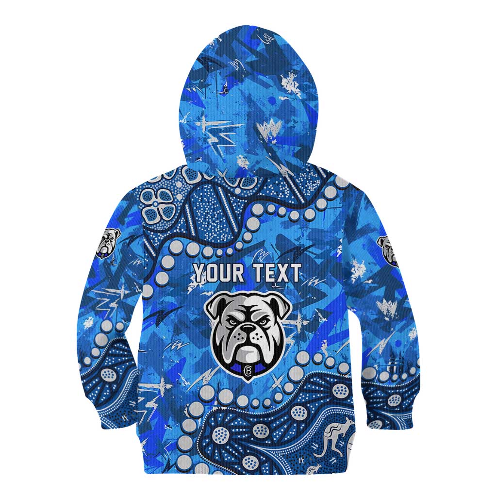 Personalized Canterbury-Bankstown Bulldogs Kid Hoodie Aboriginal Pattern with Graffiti Style Design