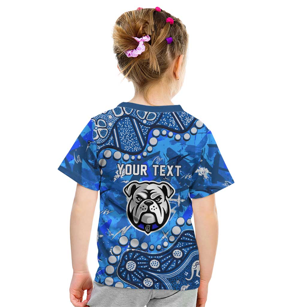 Personalized Canterbury-Bankstown Bulldogs Kid T Shirt Aboriginal Pattern with Graffiti Style Design