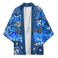 Personalized Canterbury-Bankstown Bulldogs Kimono Aboriginal Pattern with Graffiti Style Design