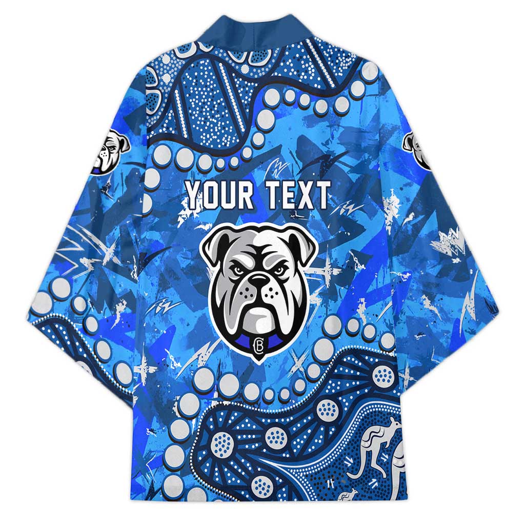 Personalized Canterbury-Bankstown Bulldogs Kimono Aboriginal Pattern with Graffiti Style Design