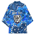 Personalized Canterbury-Bankstown Bulldogs Kimono Aboriginal Pattern with Graffiti Style Design