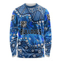 Personalized Canterbury-Bankstown Bulldogs Long Sleeve Shirt Aboriginal Pattern with Graffiti Style Design