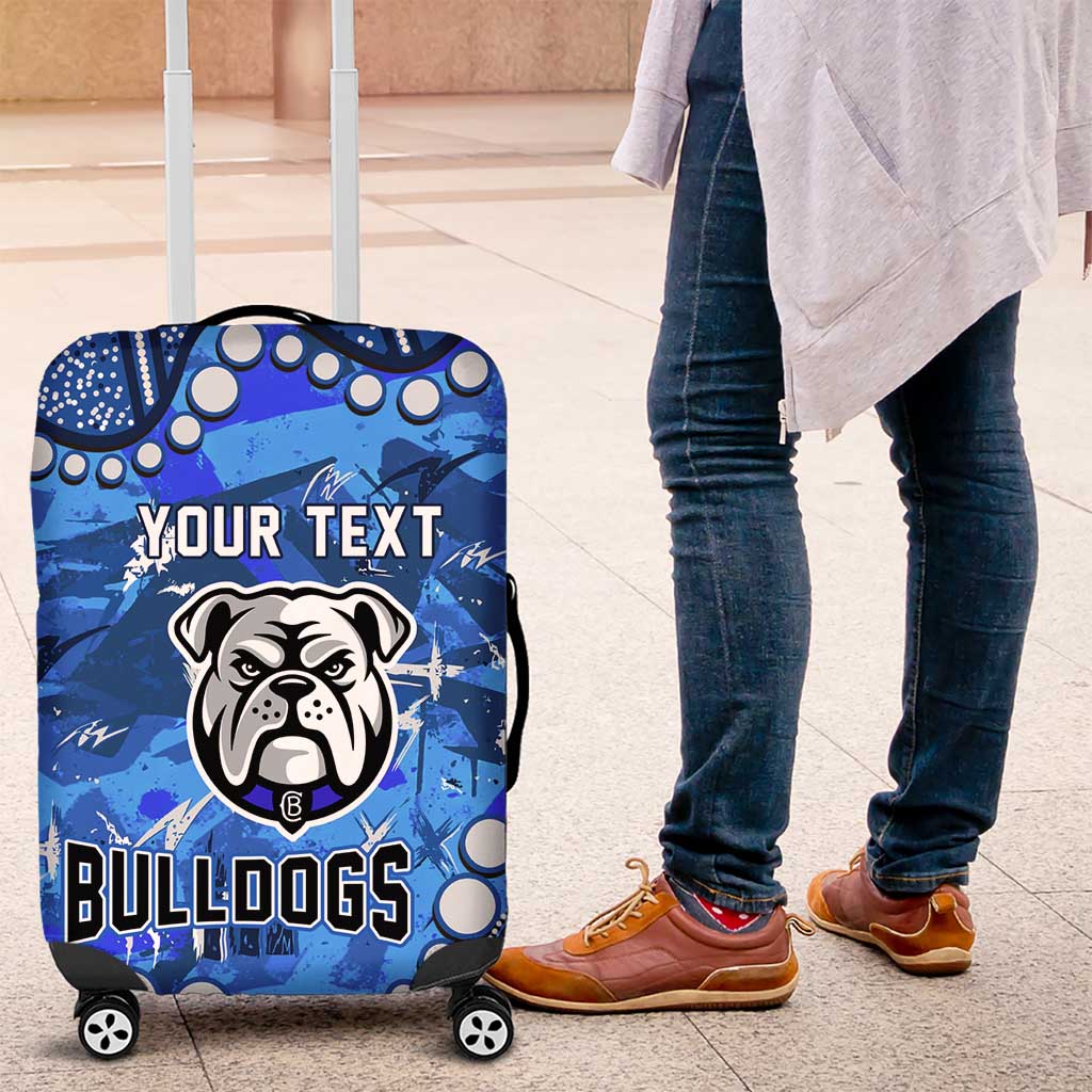 Personalized Canterbury-Bankstown Bulldogs Luggage Cover Aboriginal Pattern with Graffiti Style Design