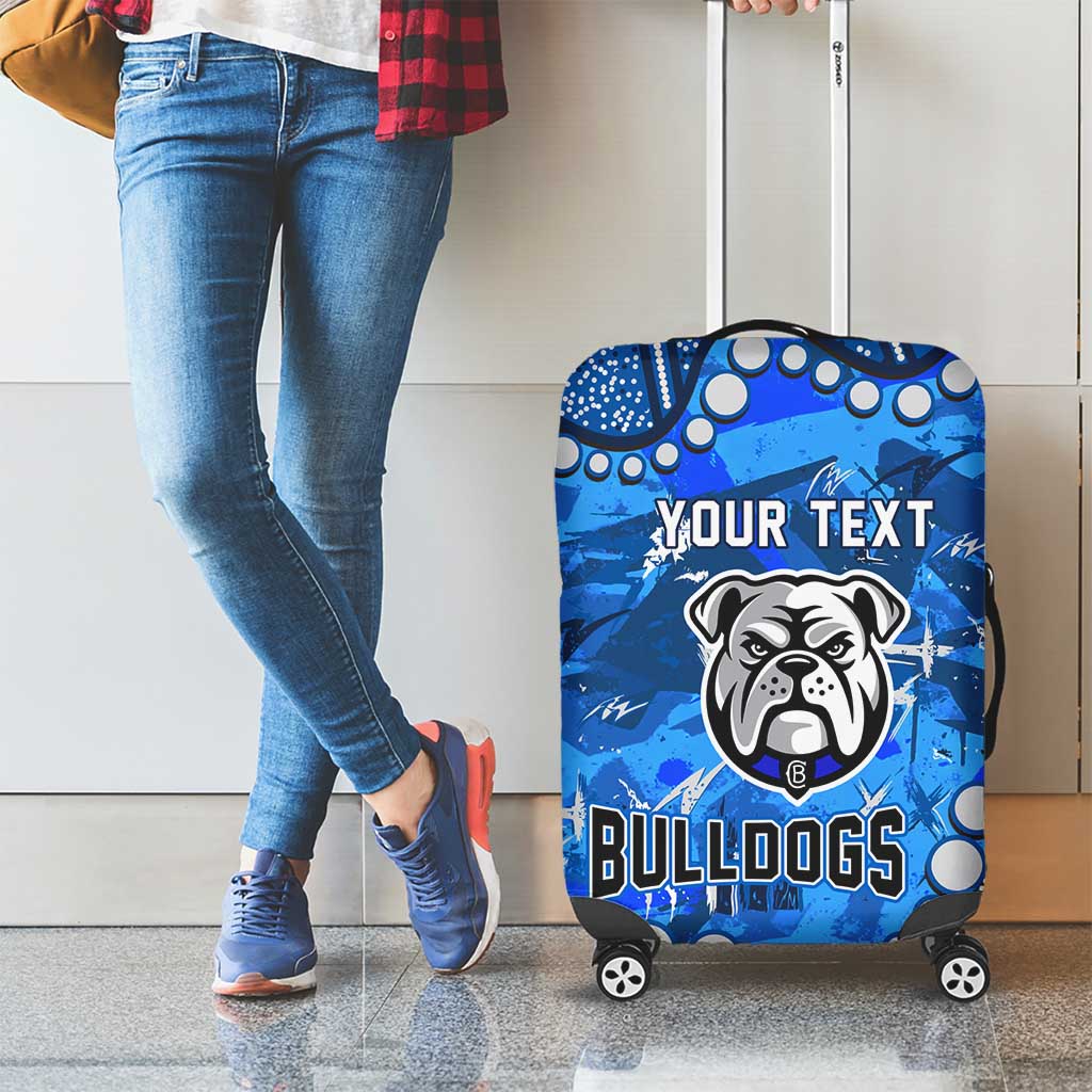 Personalized Canterbury-Bankstown Bulldogs Luggage Cover Aboriginal Pattern with Graffiti Style Design