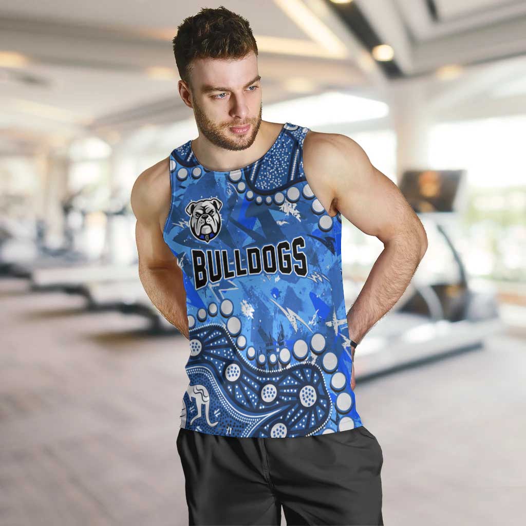 Personalized Canterbury-Bankstown Bulldogs Men Tank Top Aboriginal Pattern with Graffiti Style Design