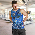 Personalized Canterbury-Bankstown Bulldogs Men Tank Top Aboriginal Pattern with Graffiti Style Design