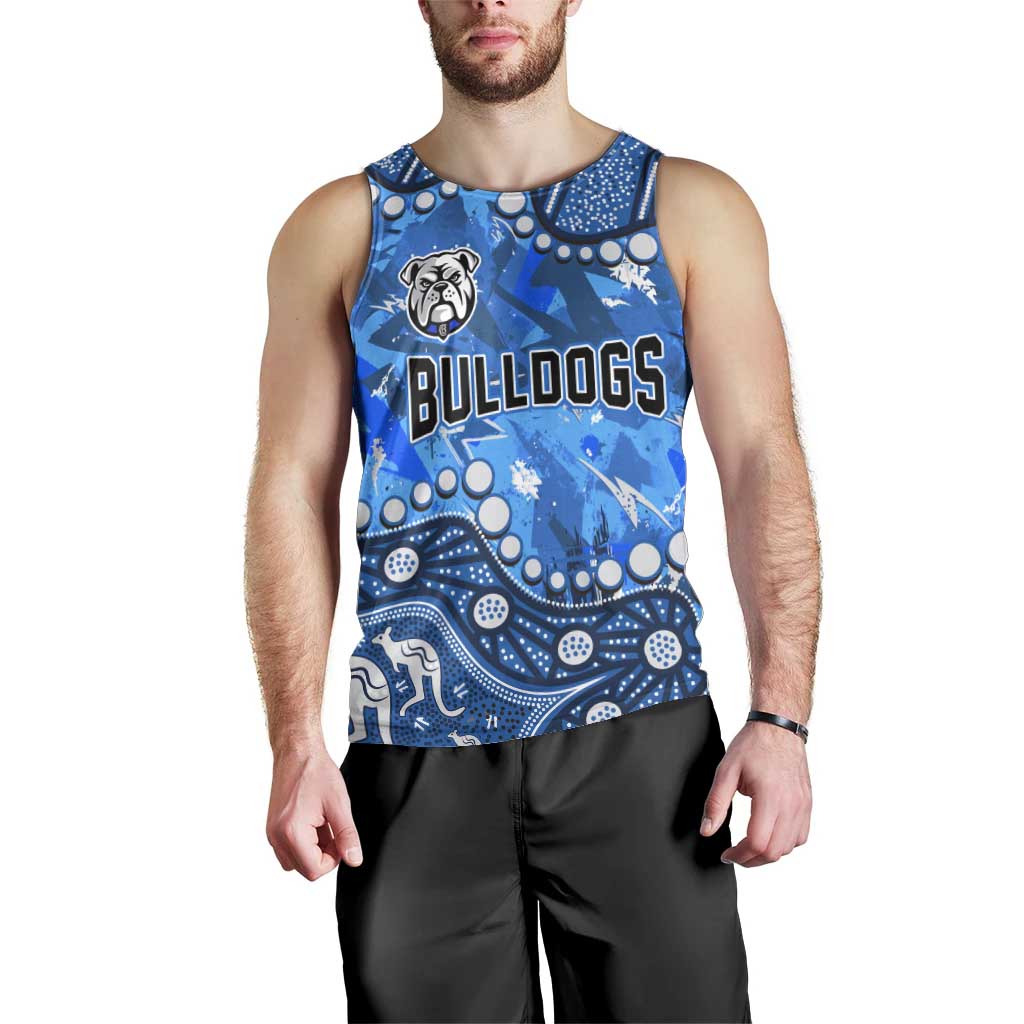 Personalized Canterbury-Bankstown Bulldogs Men Tank Top Aboriginal Pattern with Graffiti Style Design