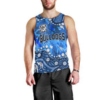 Personalized Canterbury-Bankstown Bulldogs Men Tank Top Aboriginal Pattern with Graffiti Style Design