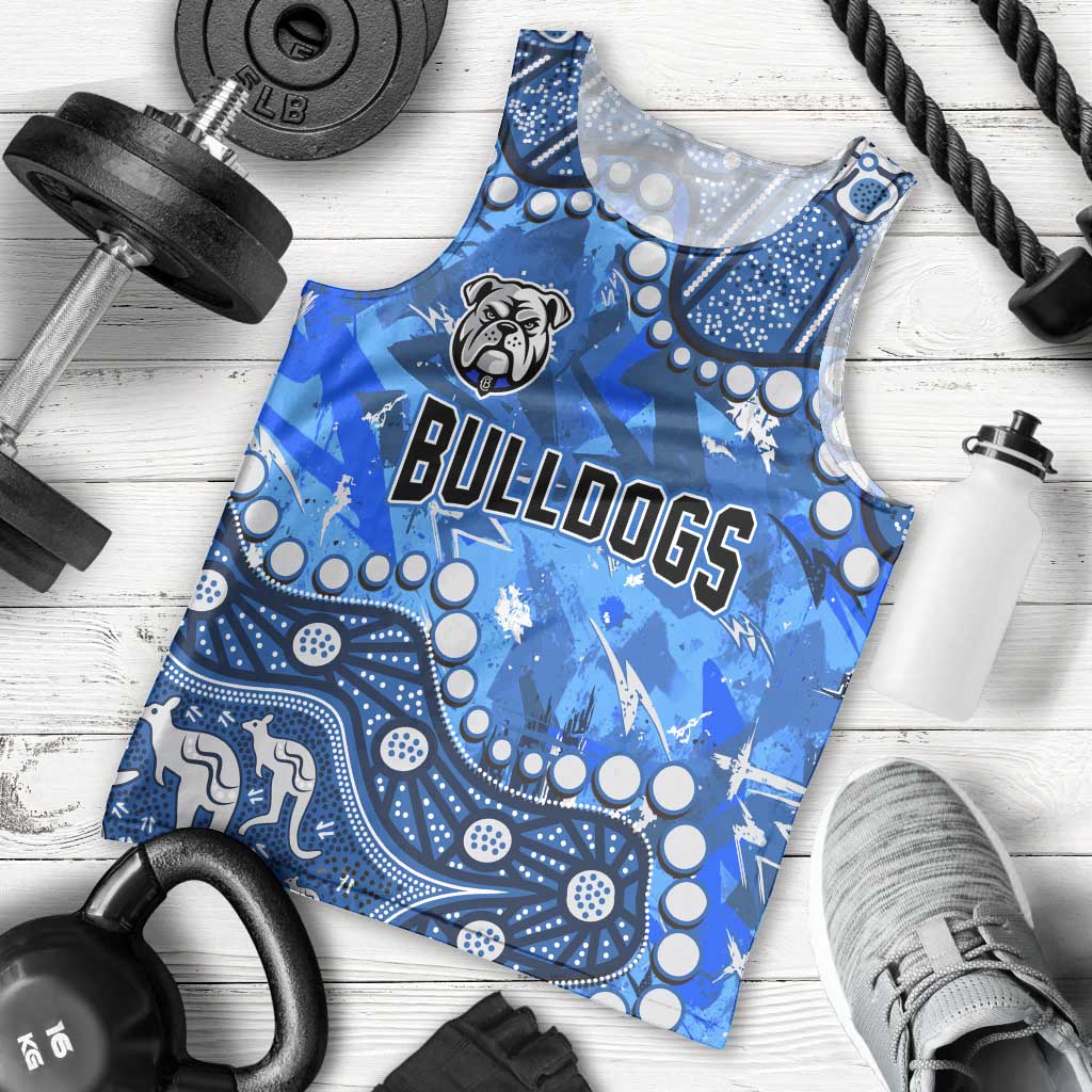Personalized Canterbury-Bankstown Bulldogs Men Tank Top Aboriginal Pattern with Graffiti Style Design
