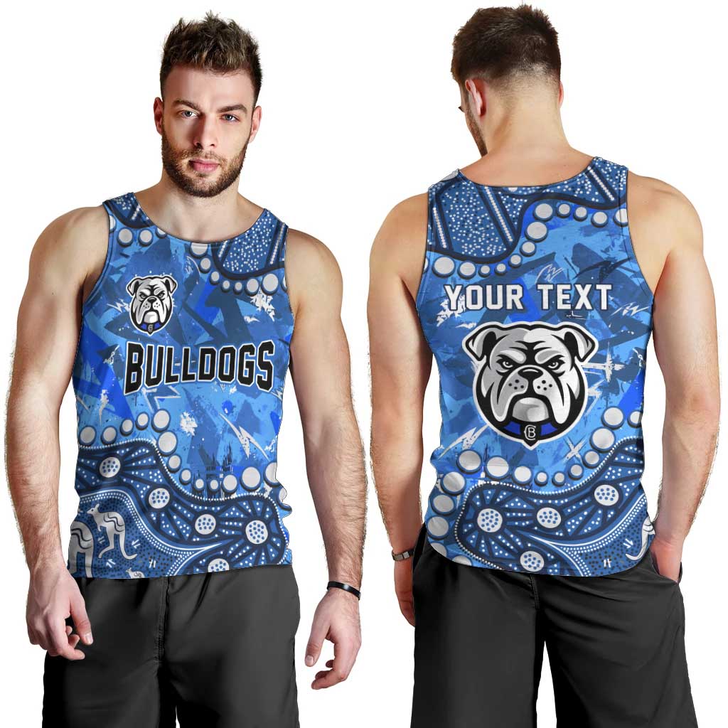 Personalized Canterbury-Bankstown Bulldogs Men Tank Top Aboriginal Pattern with Graffiti Style Design
