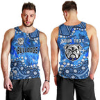 Personalized Canterbury-Bankstown Bulldogs Men Tank Top Aboriginal Pattern with Graffiti Style Design