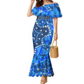 Personalized Canterbury-Bankstown Bulldogs Mermaid Dress Aboriginal Pattern with Graffiti Style Design