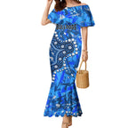 Personalized Canterbury-Bankstown Bulldogs Mermaid Dress Aboriginal Pattern with Graffiti Style Design