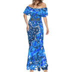 Personalized Canterbury-Bankstown Bulldogs Mermaid Dress Aboriginal Pattern with Graffiti Style Design