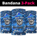 Personalized Canterbury-Bankstown Bulldogs Neck Gaiter Aboriginal Pattern with Graffiti Style Design