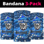 Personalized Canterbury-Bankstown Bulldogs Neck Gaiter Aboriginal Pattern with Graffiti Style Design