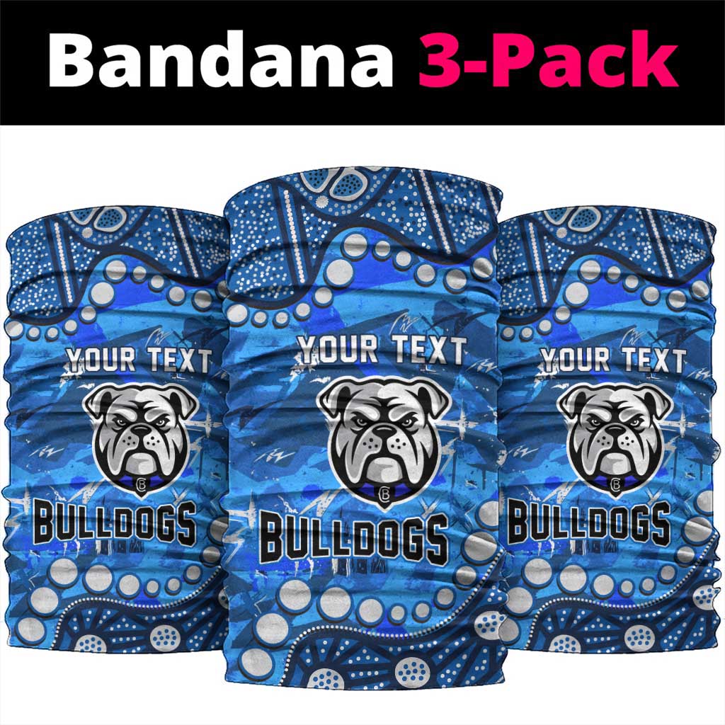 Personalized Canterbury-Bankstown Bulldogs Neck Gaiter Aboriginal Pattern with Graffiti Style Design