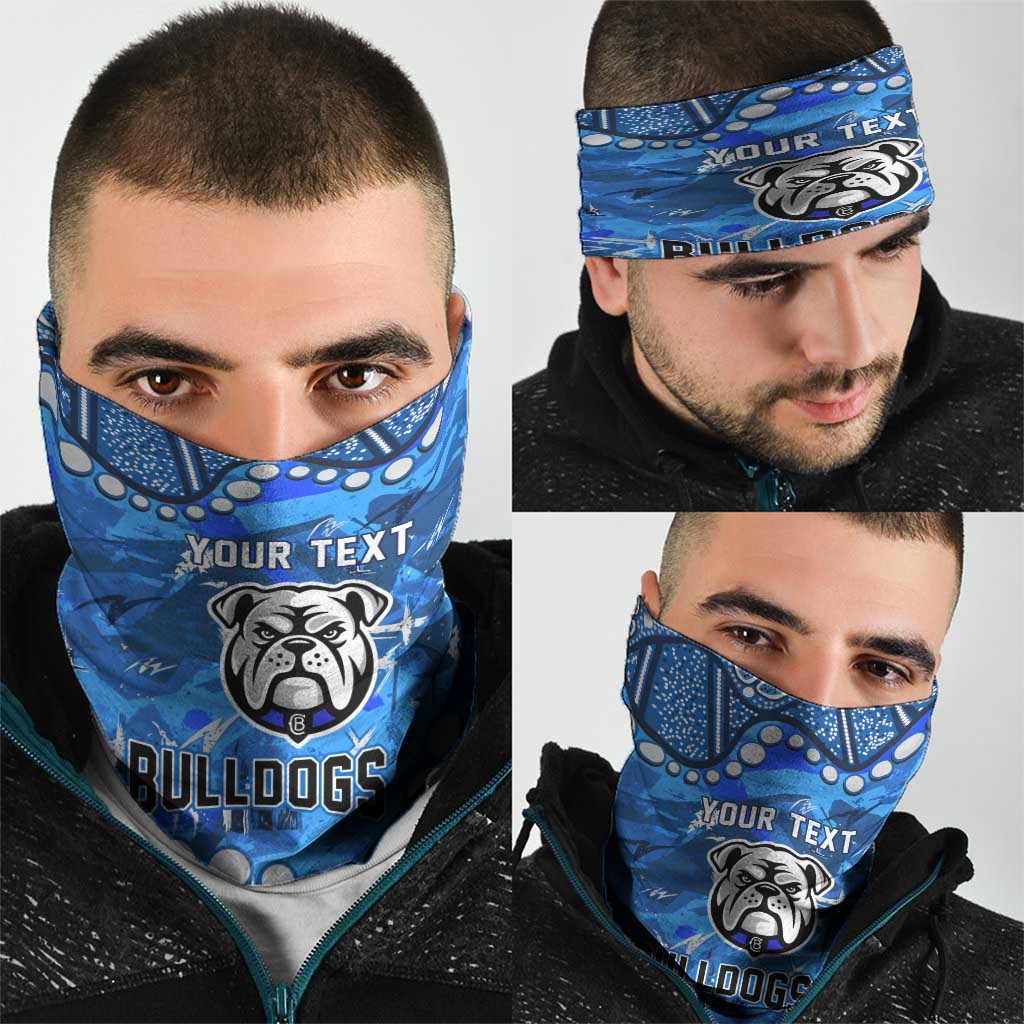 Personalized Canterbury-Bankstown Bulldogs Neck Gaiter Aboriginal Pattern with Graffiti Style Design
