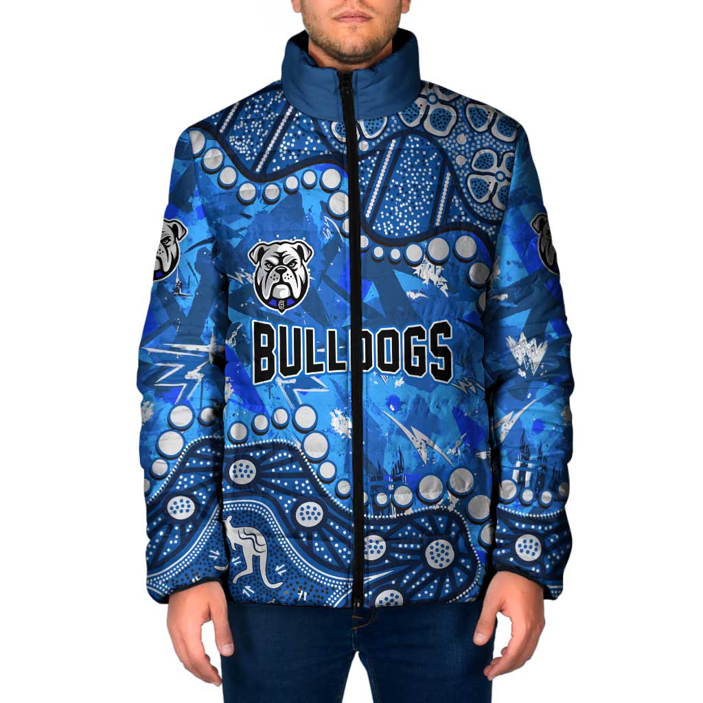 Personalized Canterbury-Bankstown Bulldogs Padded Jacket Aboriginal Pattern with Graffiti Style Design